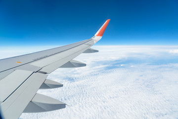 Obraz premium view from the airplane porthole