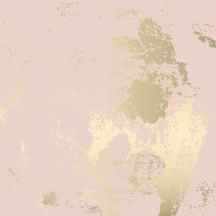 Chic erröten rosa Gold trendige Marmor-Grunge-Textur mit floralem Ornament