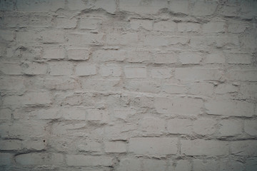 white brick wall background in rural room.