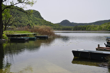 boat on the lake