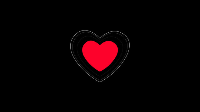Valentine's Day Hearts Overlap Rhinestone Design Download
