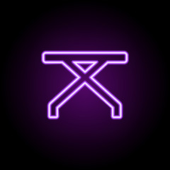 folding table neon icon. Elements of Furniture set. Simple icon for websites, web design, mobile app, info graphics