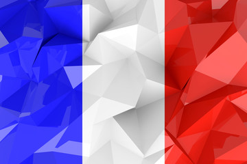 France flag. 3D rendering.