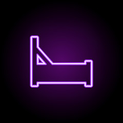 bed neon icon. Elements of Furniture set. Simple icon for websites, web design, mobile app, info graphics