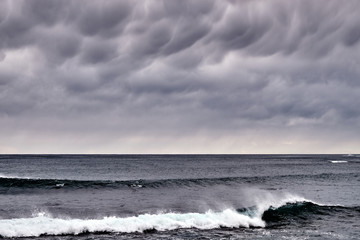 Sea landscape and clouds