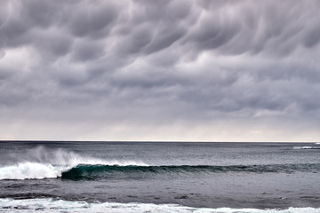 Sea landscape and clouds