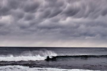 Sea landscape and clouds