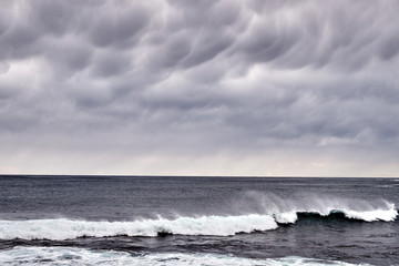 Sea landscape and clouds