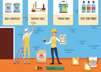 Plastering Painting Service Banner Landing Page