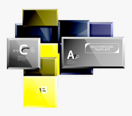 Abstract square composition for background, banner or logo