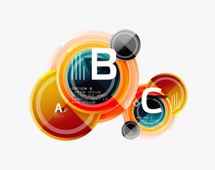 Colorful glossy circles background