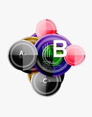 Circular pattern, abstract circles composition