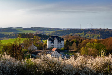 Naklejka premium Blick zum Rittergut Heinersgrün
