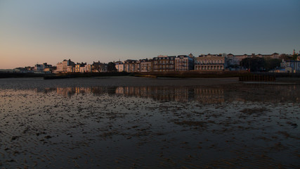 Sunrise from the beach looking towards the esplanade