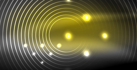 Glowing shiny neon colors with abstract lines, modern background