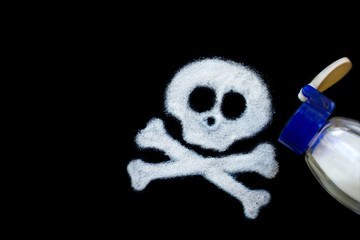 Concept- diet, harm to health cause of excessive consumption of salt