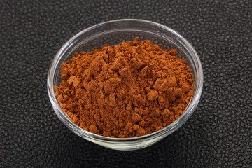 Cocoa powder in the bowl