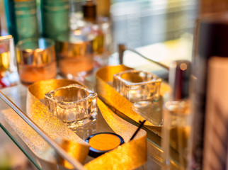 the golden things reflected in the mirror