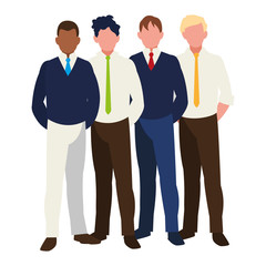 businessmen group teamwork characters