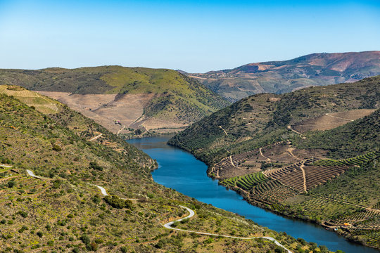 River Douro next to the mouth of the river Coa