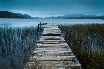 Fototapeta premium Embarcadero Lago Cucao