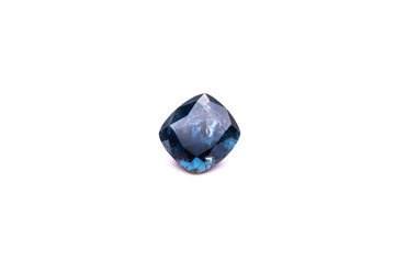 Sapphire Gem Isolated on the White Background