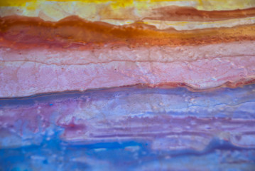 Pink and blue background watercolor paint. Handmade colorful marble texture.