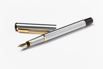 Fountain pen isolated on white background