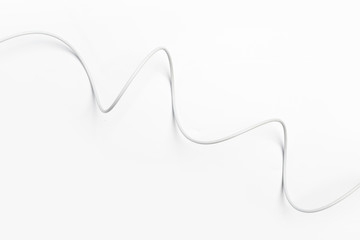 Fototapeta na wymiar wire isolated on a white background abstraction.