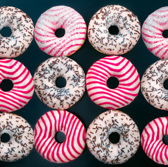 sugar donuts on a tray