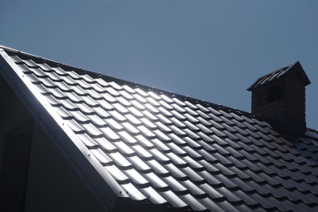 roof of the house against the sky 