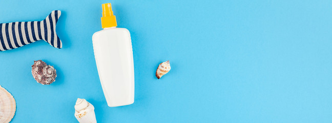 Sunscreen blank bottle mockup