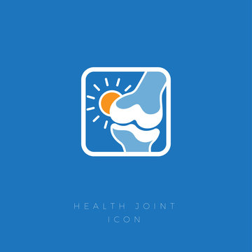 Cured Joint. No Pain. Restoration Of Cartilage. Treatment Of The Joint And Bones. Joint With A Warm Sun As Symbol Without Pain And Problems.