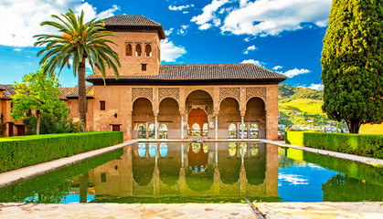 Palace in the famous Alhambra in Granada