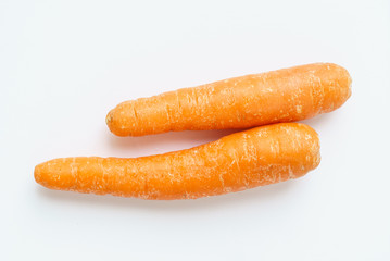 carrots on the white