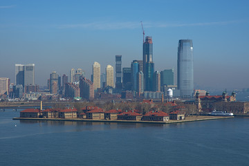 Jersey City with Ellis Island