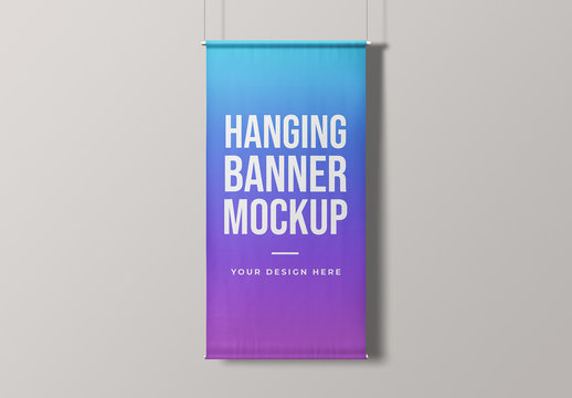 Hanging Vertical Banner Mockup