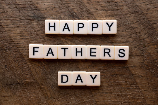 happy father's day with scrable letters