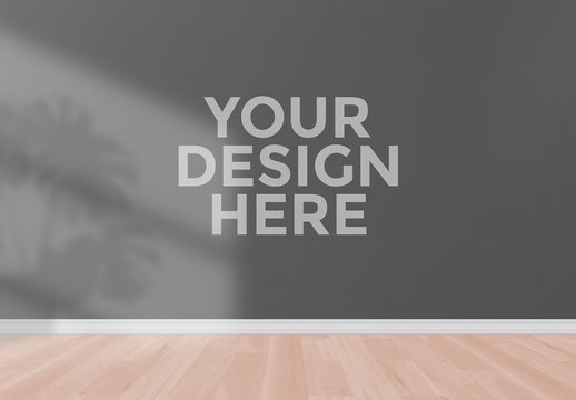 Room Scene Mockup with Shadows and Light Effects