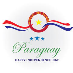 paraguay independence day logo design vector