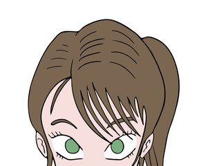 woman head illustration