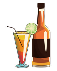 beverage bottle and cocktail