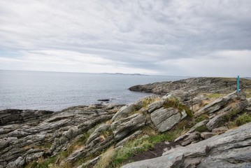 Fototapeta na wymiar Stony coast in Norway