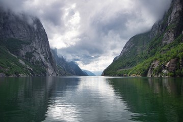 Impressive view of the Lysefjord in Norway 