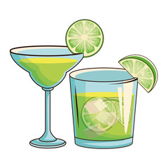 glasses with cocktail