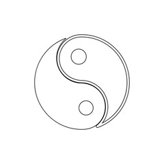 yin yang outline icon. Signs and symbols can be used for web, logo, mobile app, UI, UX