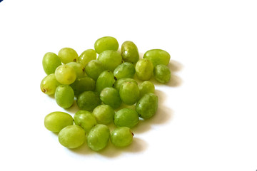 green grapes isolated on white background