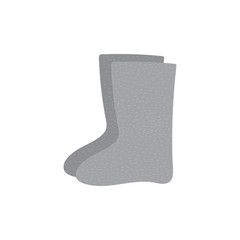 Vector cartoon illustration of valenki, traditional russian felt boots for winter time.