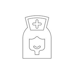 medical woman outline icon. Signs and symbols can be used for web, logo, mobile app, UI, UX