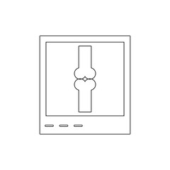 bone radiography outline icon. Signs and symbols can be used for web, logo, mobile app, UI, UX